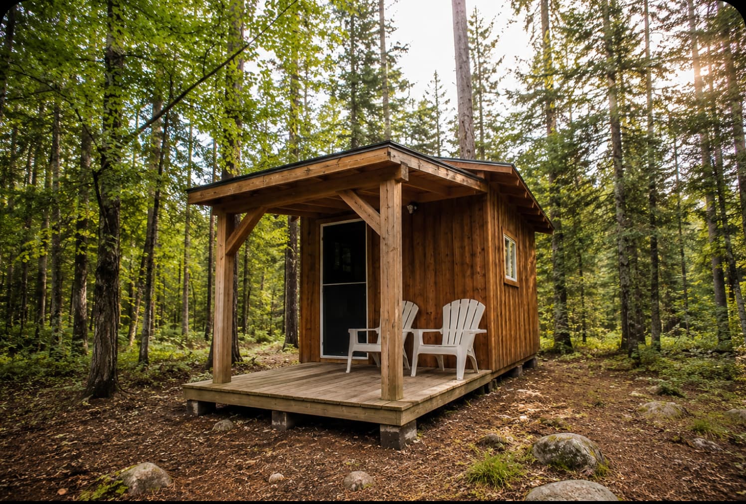 Rustic Cabins In The Woods