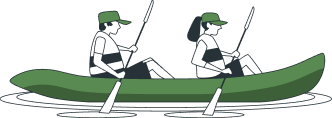 People in a canoe