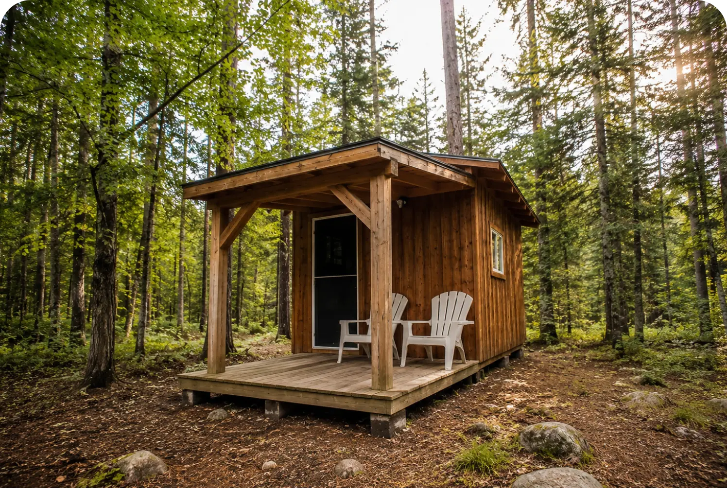 Rustic Cabins In The Woods